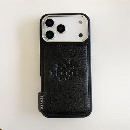 Premium Leather Hermes Style Case for iPhone 13 - 17 Series