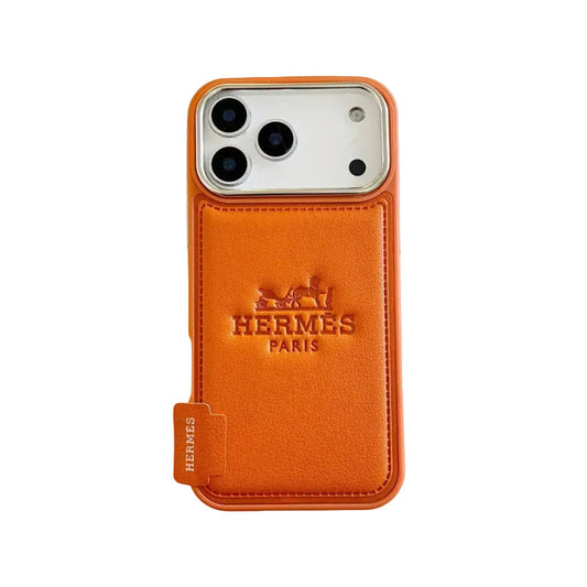 Premium Leather Hermes Style Case for iPhone 13 - 17 Series