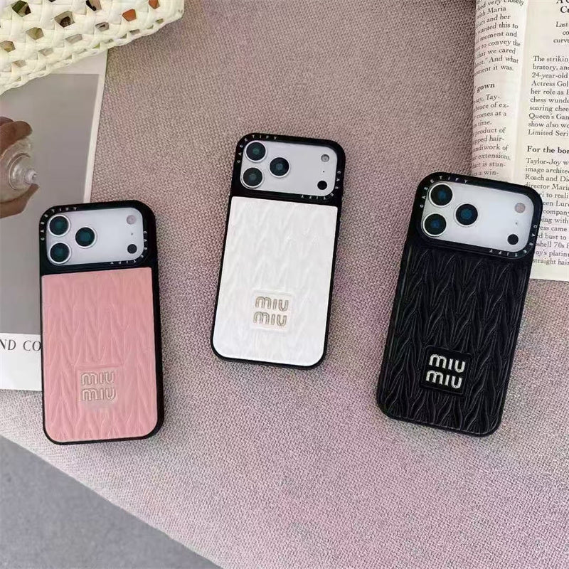 Luxury Matelassé Quilted Leather Phone Case for iPhone 13-18
