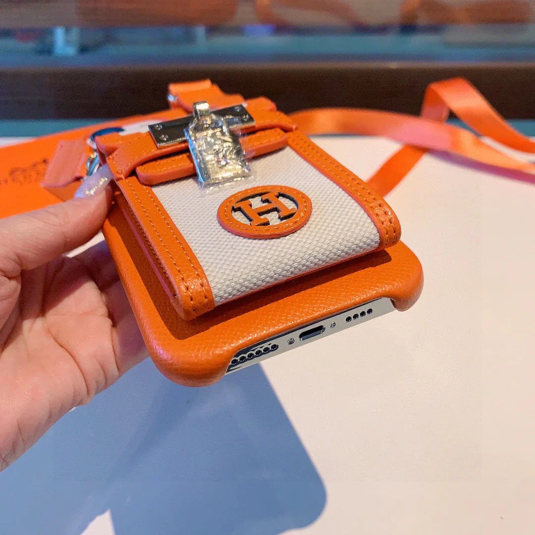 Hermes Luxury Leather Phone Case For iPhone 17-12