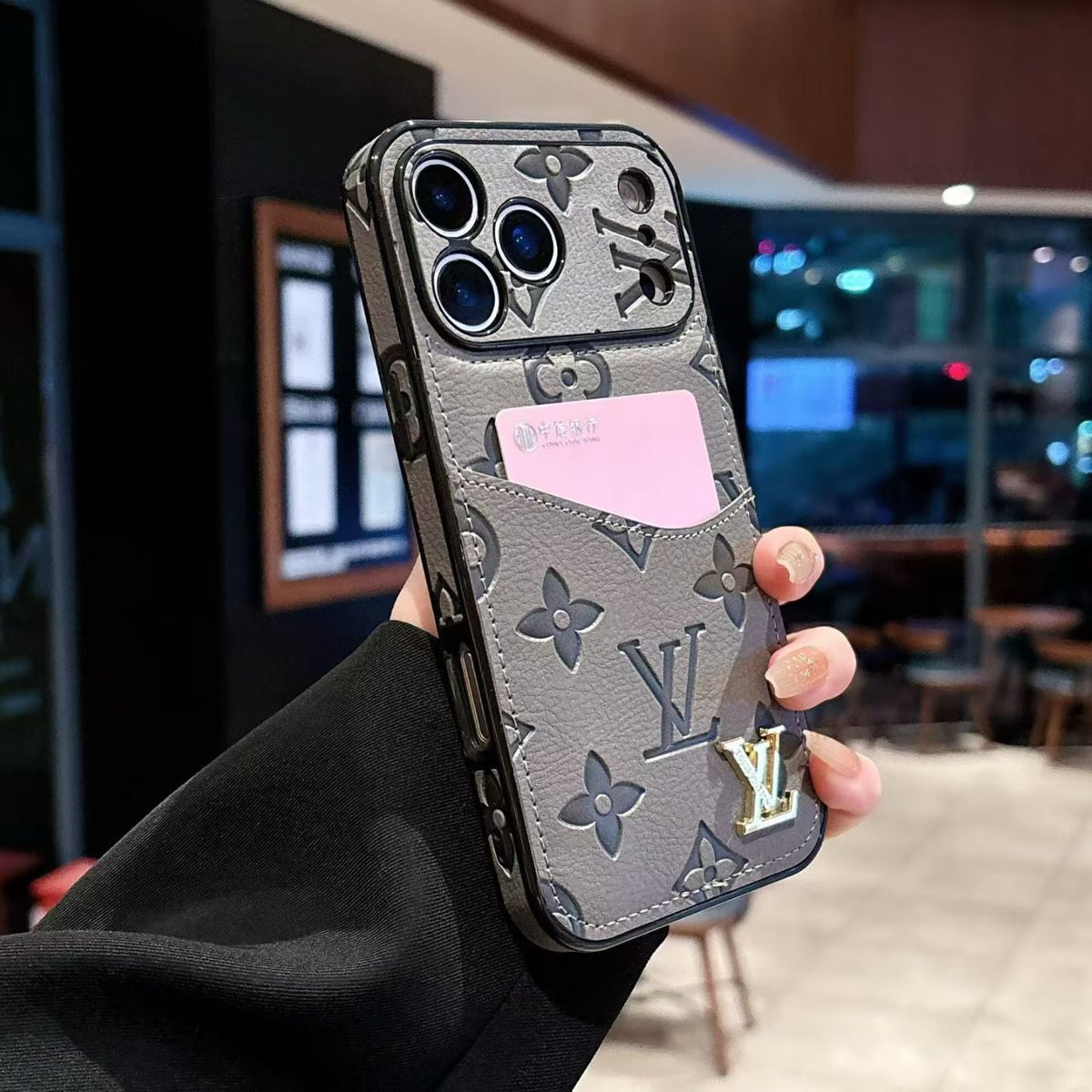 Luxury Phone Case with Card Holder For iPhone 12-18 Pro & Pro Max