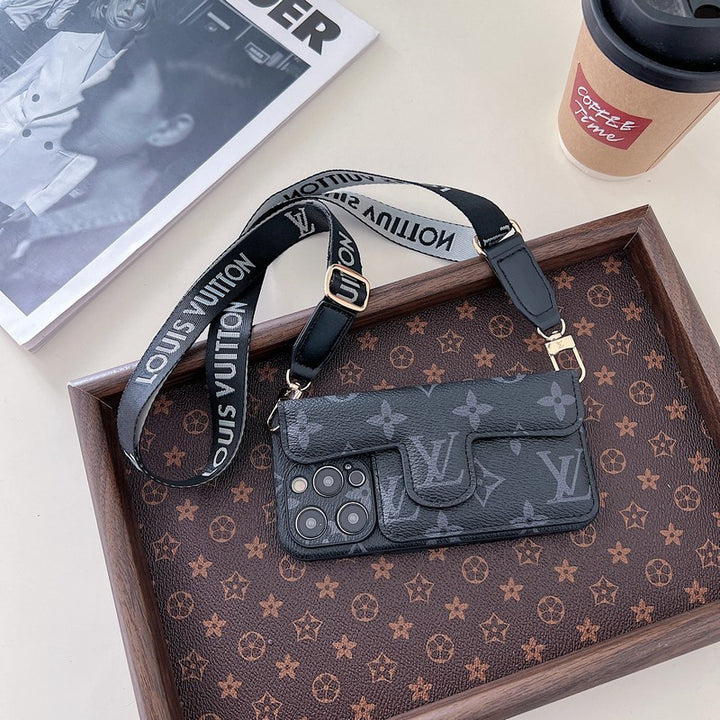 Side Card Holder Crossbody iPhone Case