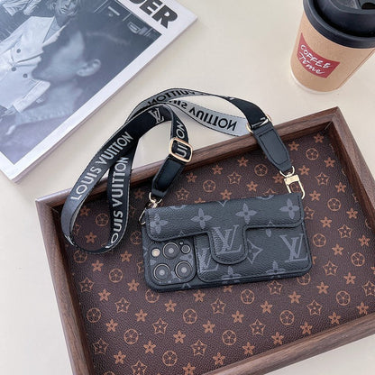 Side Card Holder Crossbody iPhone Case
