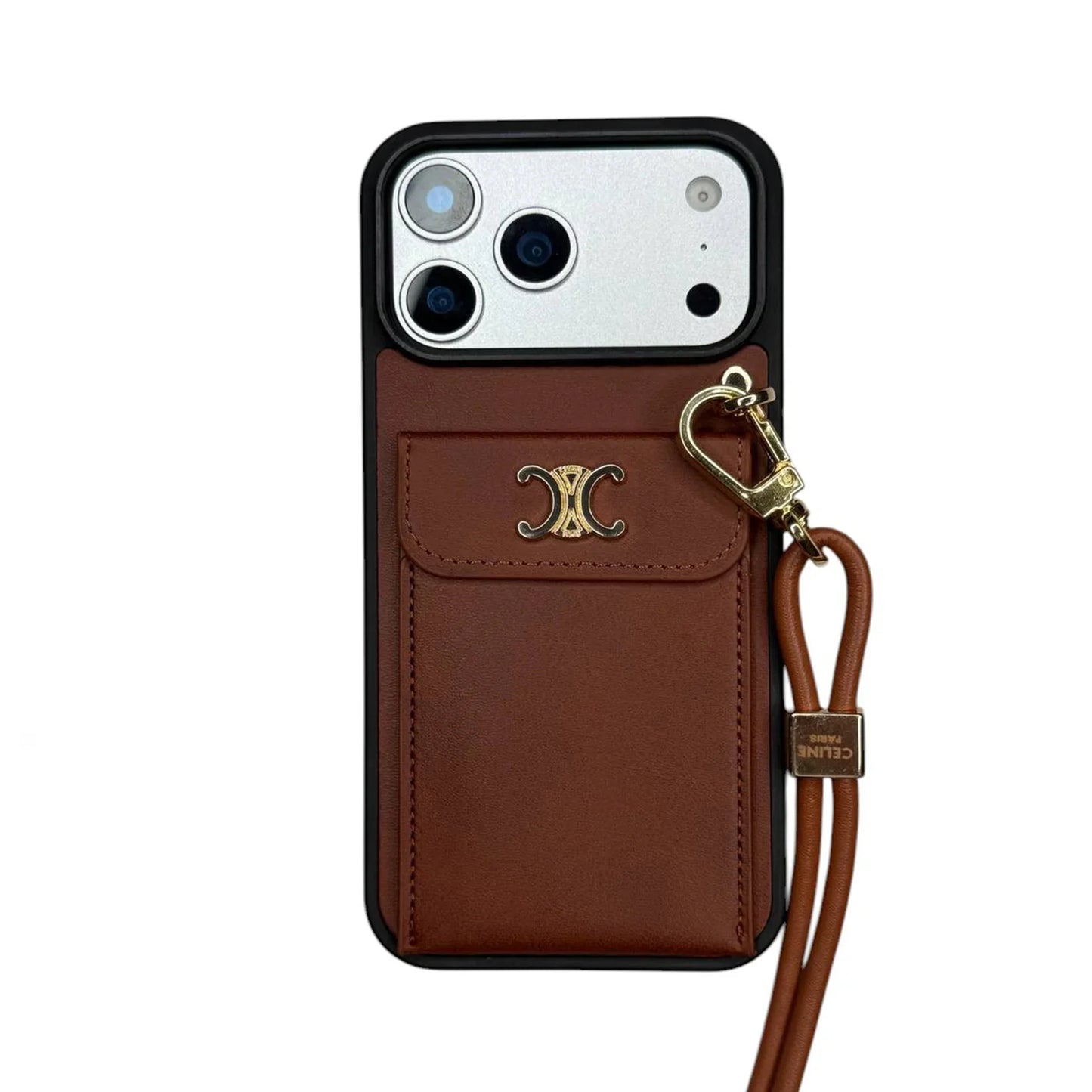 CLASSIC CELINE IPHONE CASE SINGLE CROSSBODY BROWN