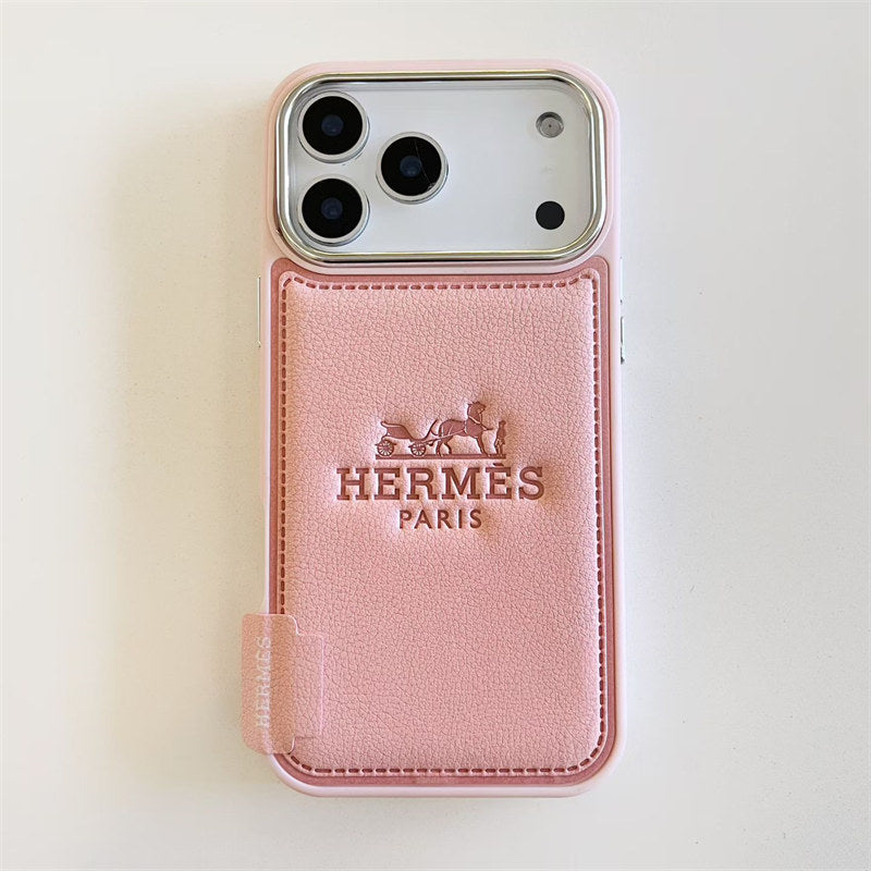 Premium Leather Hermes Style Case for iPhone 13 - 17 Series