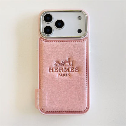 Premium Leather Hermes Style Case for iPhone 13 - 17 Series
