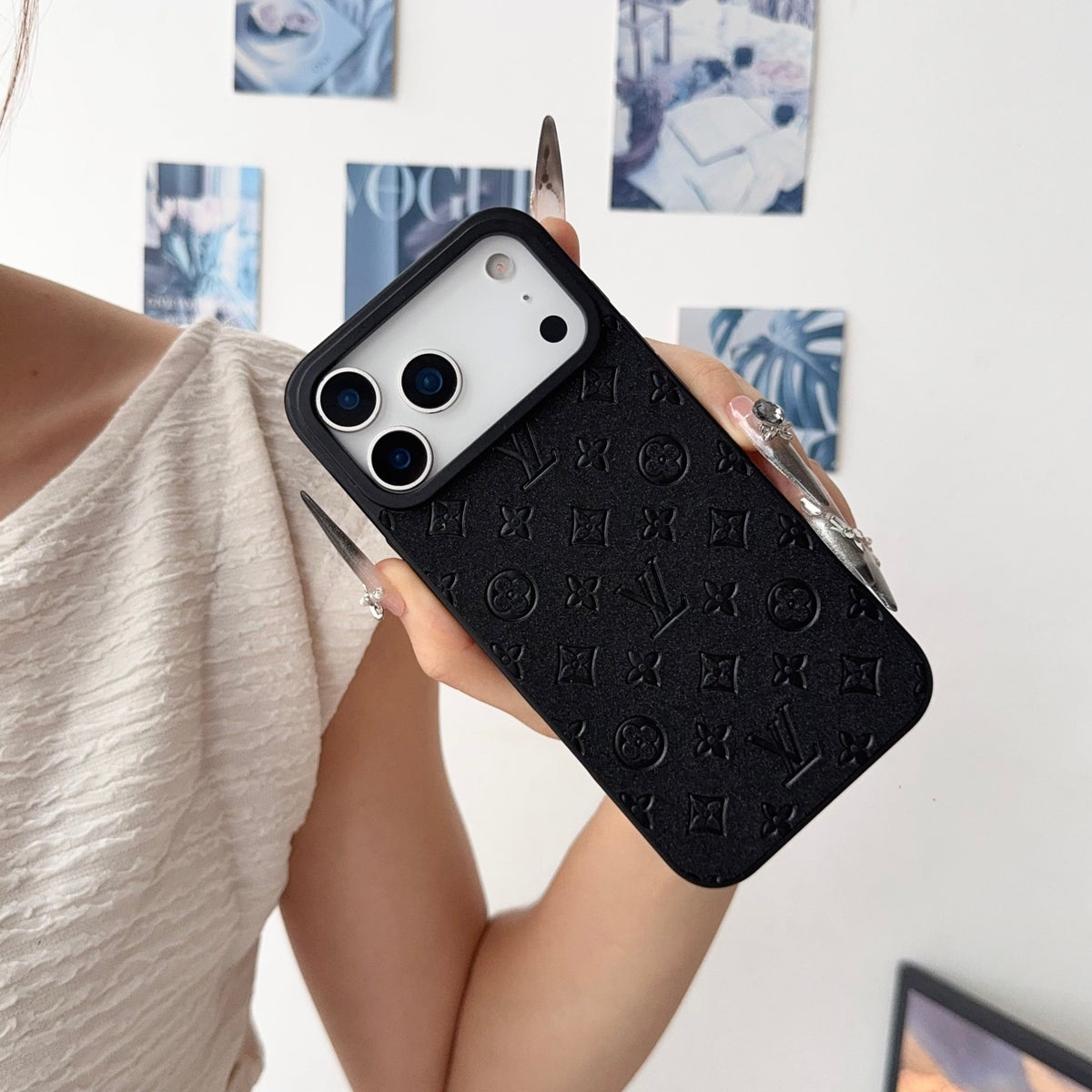 Luxury LV Leather Phone Case For iPhone 12-18 Pro & Pro Max