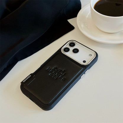 Premium Leather Hermes Style Case for iPhone 13 - 17 Series