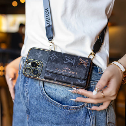 Luxury Leather Wallet Card Holder Phone Case For iPhone 13-17
