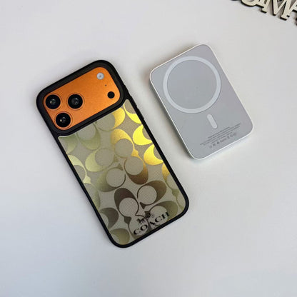 Classic Signature Monogram Fabric Case For iPhone 14 - 18 Series