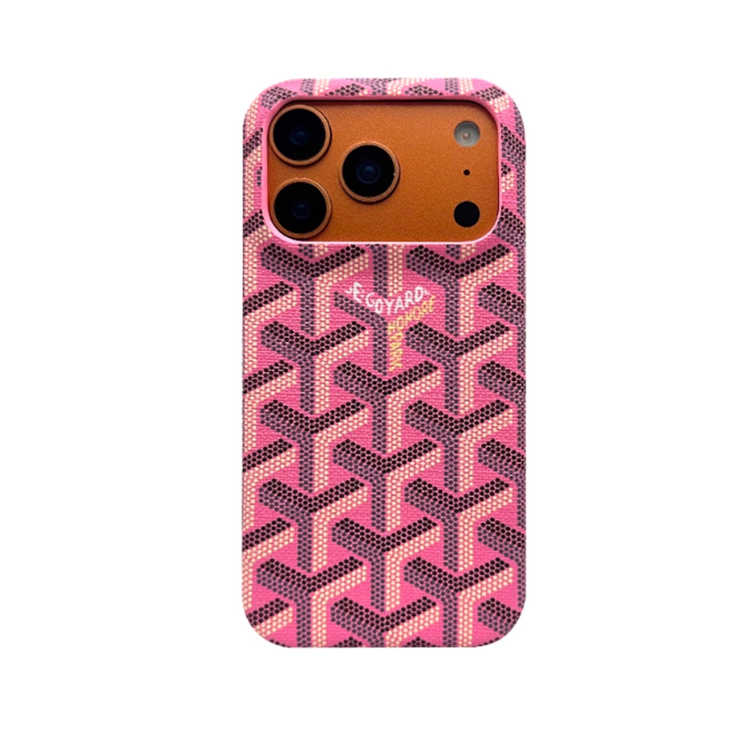 GYD Vintage Monogram Playful Pink Case for iPhone 12-18 Pro & Pro Max
