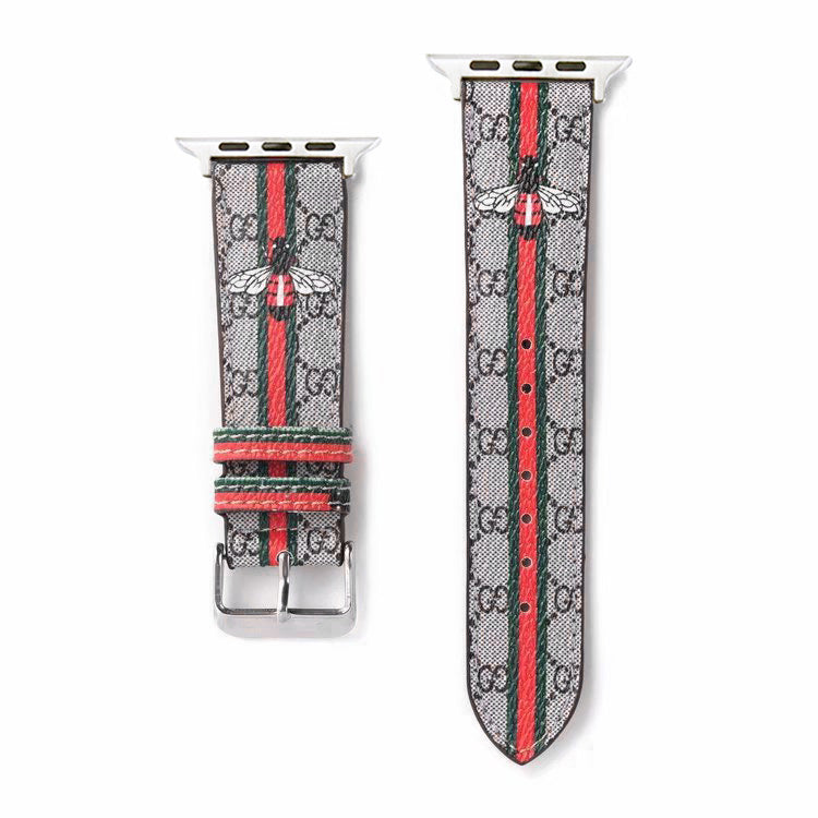 Luxury GG Leather Strap for Apple Watch