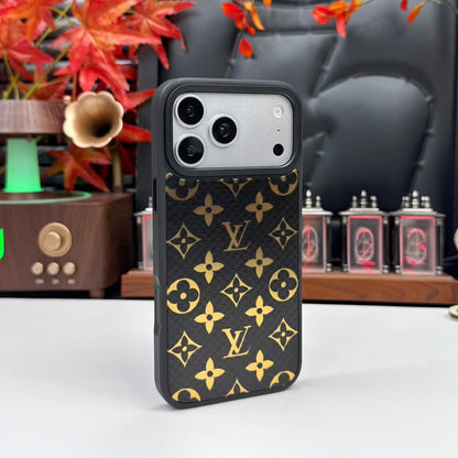 Luxury Metallic Foil LV Monogram iPhone Case