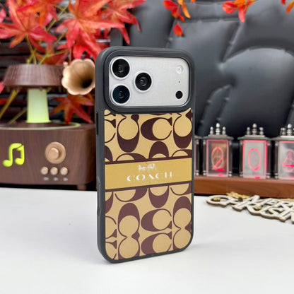 Classic Signature Monogram Fabric Case For iPhone 14 - 18 Series