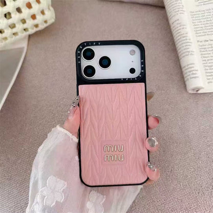 Luxury Matelassé Quilted Leather Phone Case for iPhone 13-18