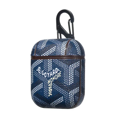 Classic Blue GYD Monogram AirPods Case - Designer Shockproof Cover