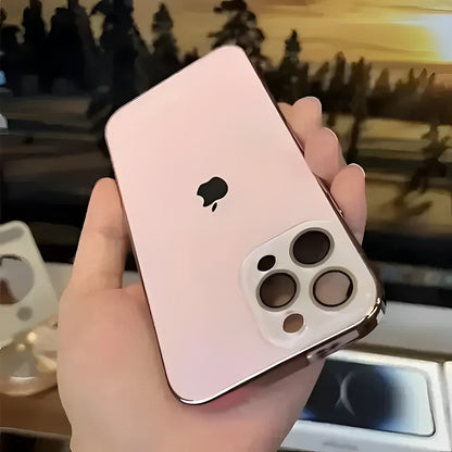 GLASS CAMERA LENS SHELL CASE FOR IPHONE 16 TO 12 theroxymob