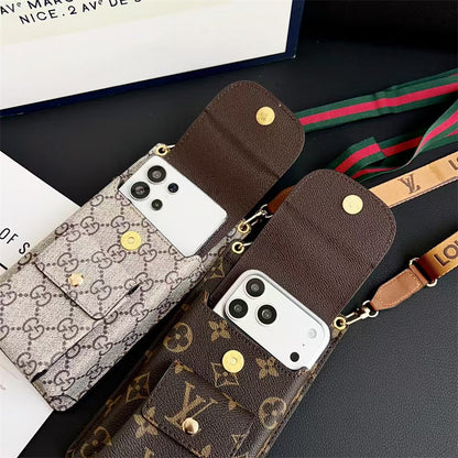 Luxury Louis Vuitton Monogram Multi-Pocket Crossbody Phone Bag