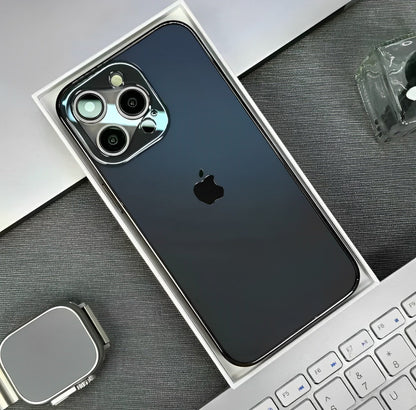 Electroplated Matte Acrylic Lend design Tempered Glass For iPhone 16 15 14