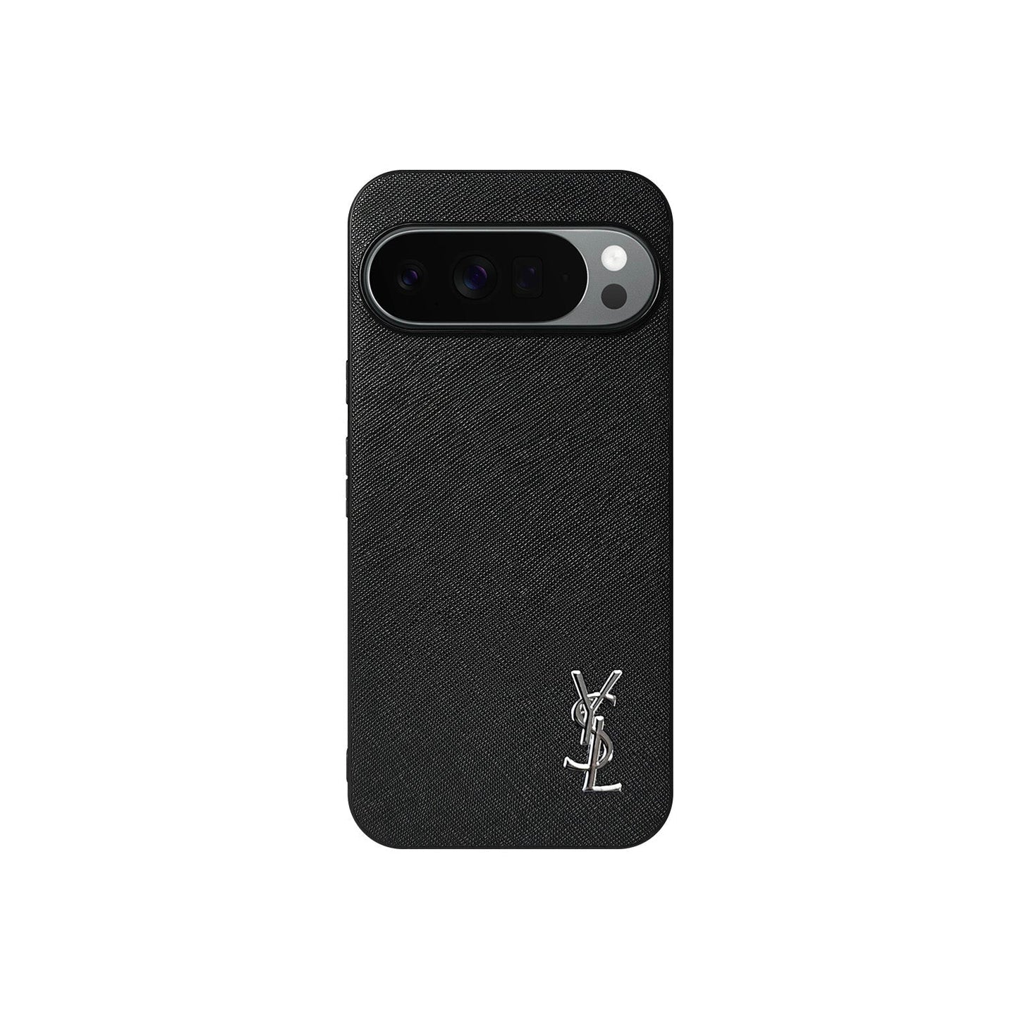 YSL Luxury Leather Case in Classic Black For Google Pixel