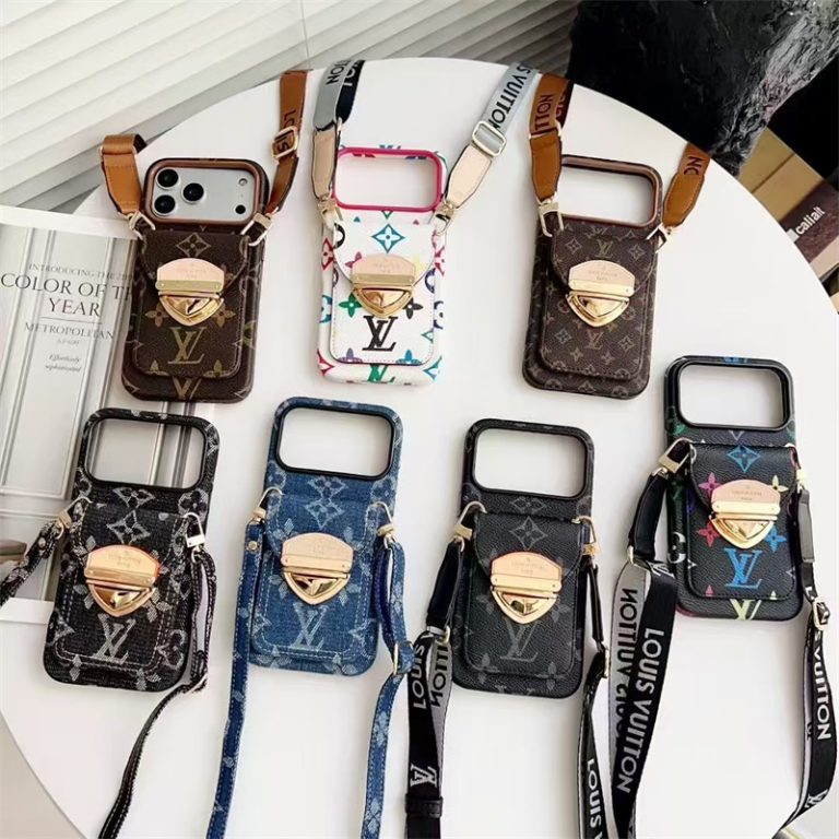 LV Luxury Phone Case with Strap For iPhone 13-18 Pro & Pro Max