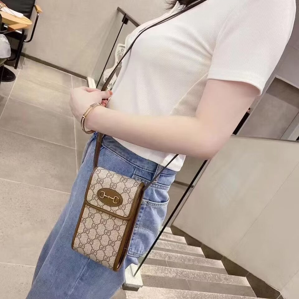 Designer Crossbody Purse Leather Belt Case Holster