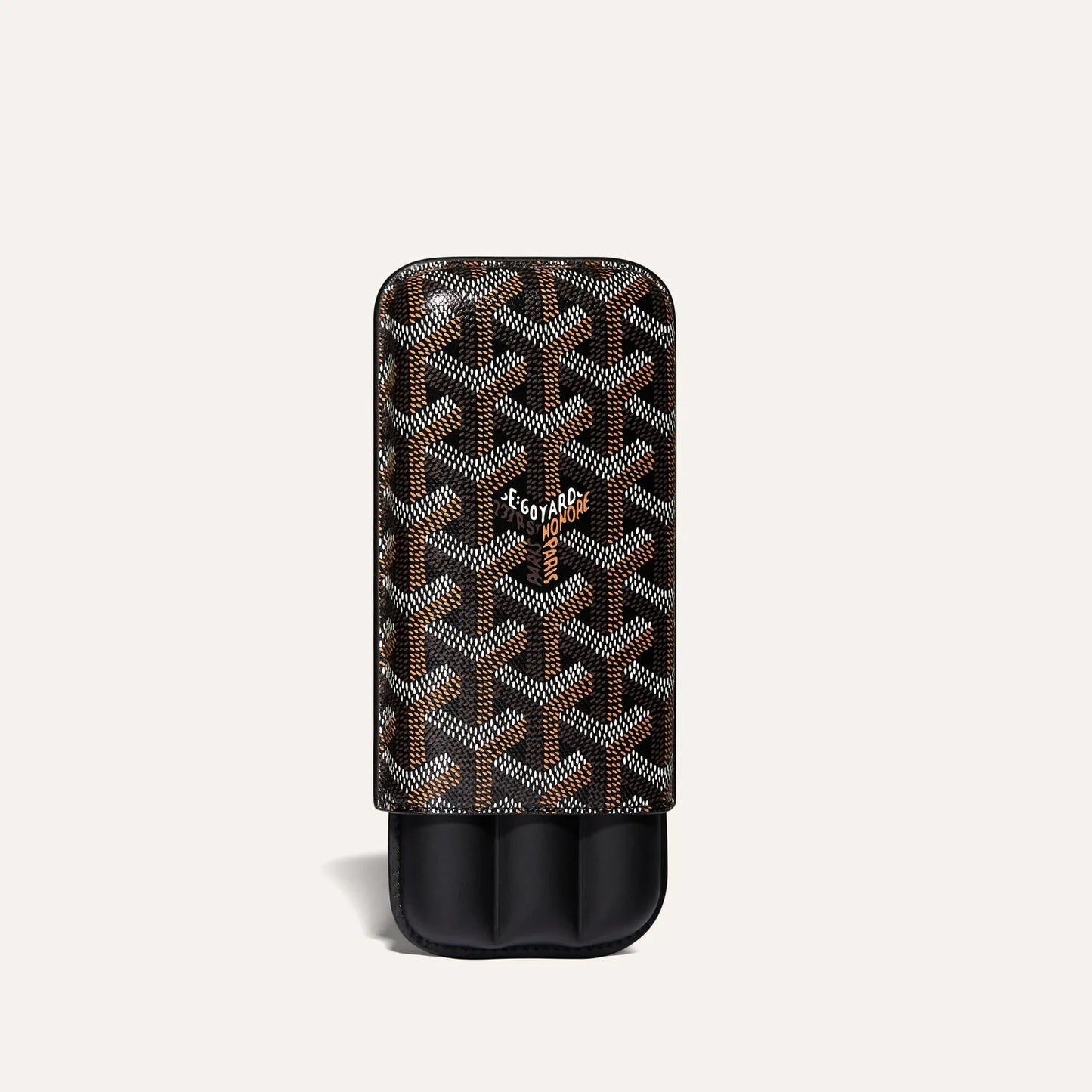 Luxury Monogram Leather 3-Cigar GYD Case