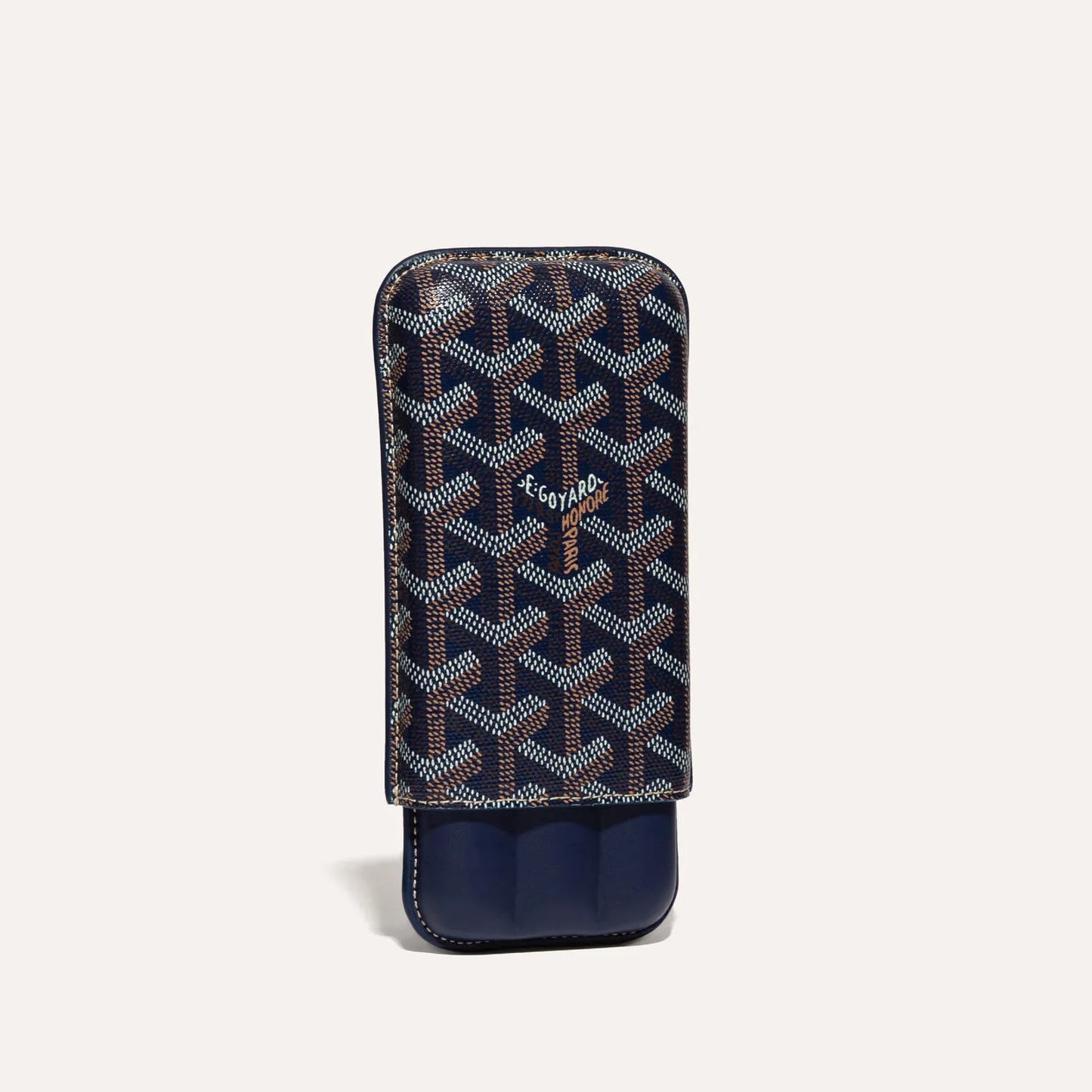 Luxury Monogram Leather 3-Cigar GYD Case