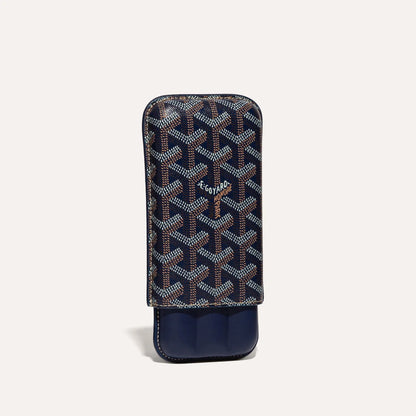 Luxury Monogram Leather 3-Cigar GYD Case