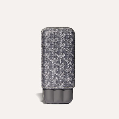Luxury Monogram Leather 3-Cigar GYD Case