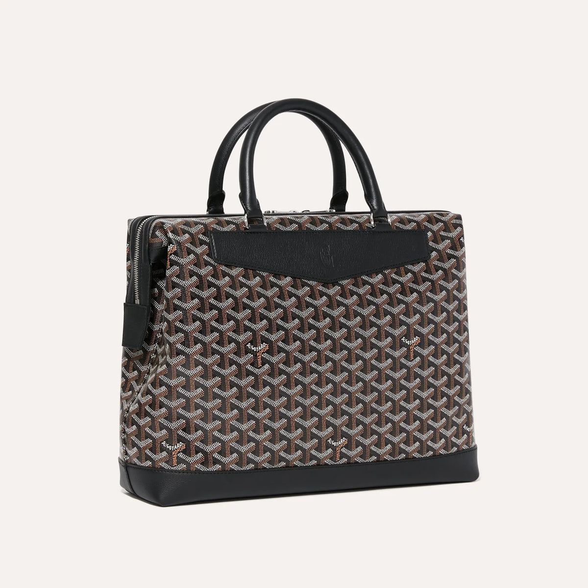 Goyard-Inspired CISDOC PM Monogram Canvas Briefcase Bag