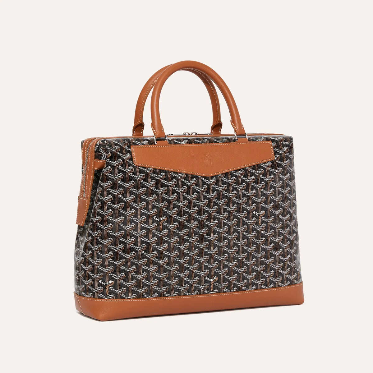 Goyard-Inspired CISDOC PM Monogram Canvas Briefcase Bag