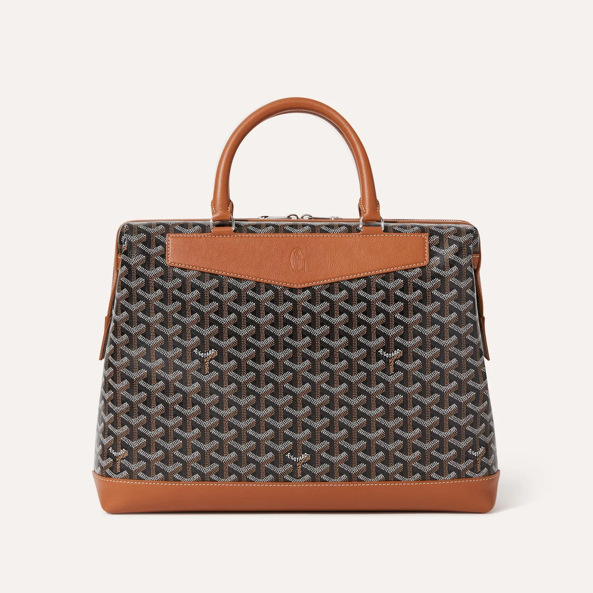 Goyard-Inspired CISDOC PM Monogram Canvas Briefcase Bag