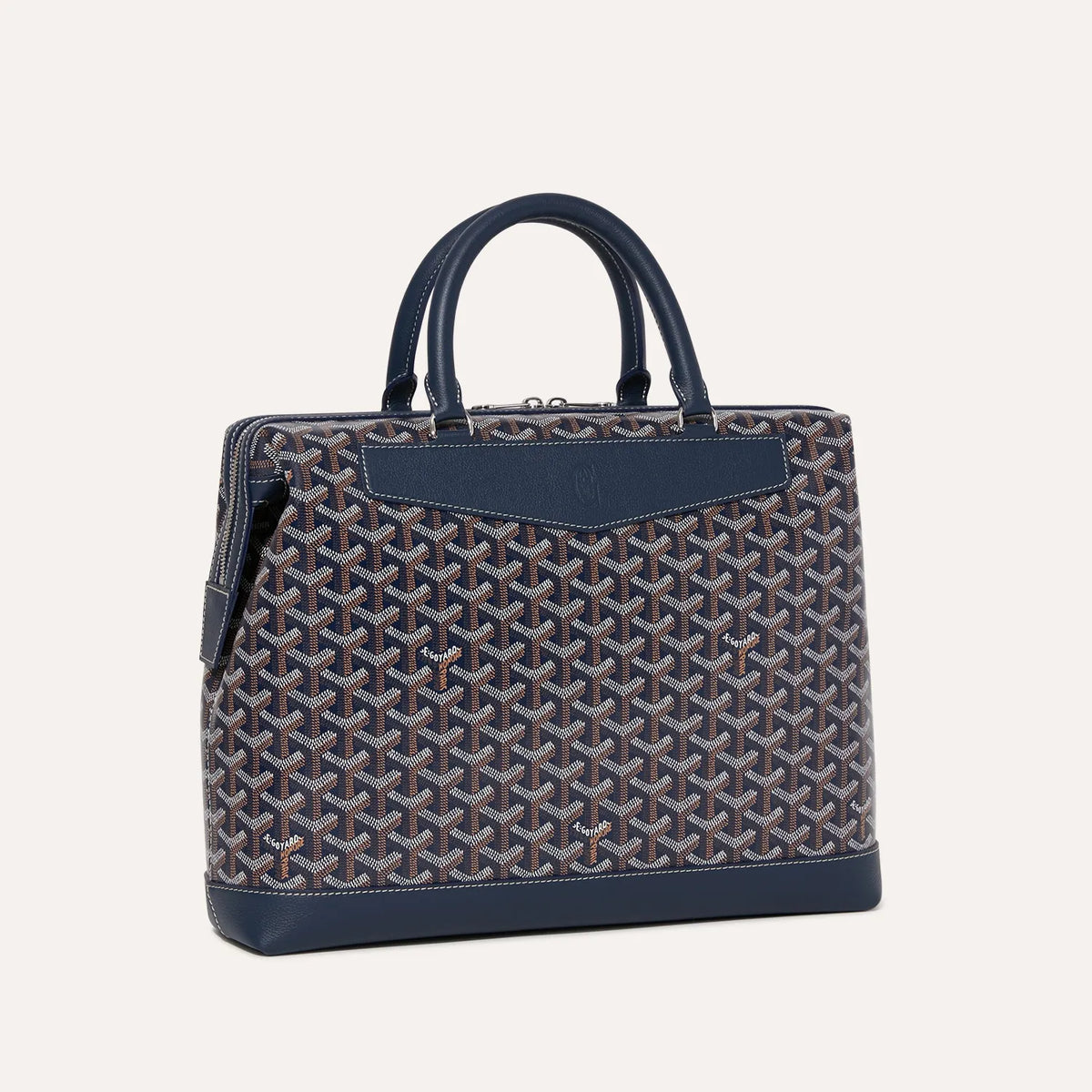 Goyard-Inspired CISDOC PM Monogram Canvas Briefcase Bag