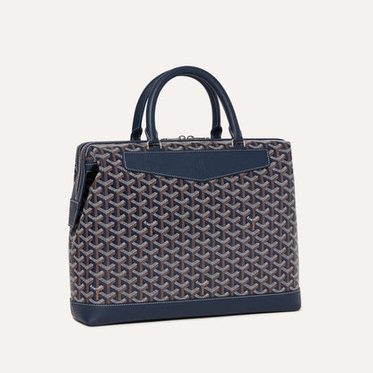 Goyard-Inspired CISDOC PM Monogram Canvas Briefcase Bag