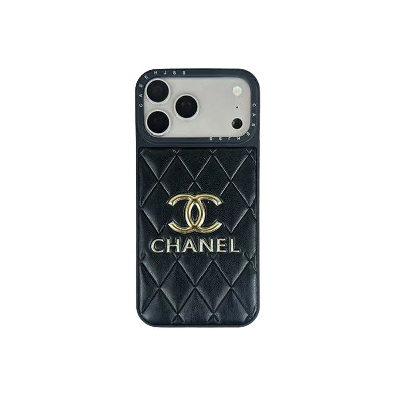 Luxury Leather Chanel Phone Case For iPhone 13-17