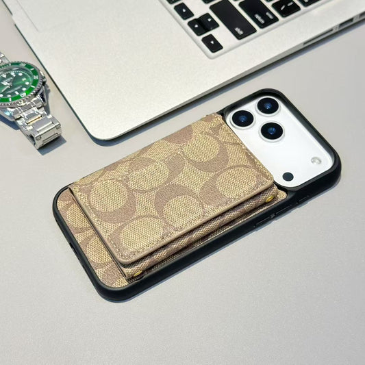 Luxury Monogram Wallet Case for iPhone 17 16 15 14 13 12 Series