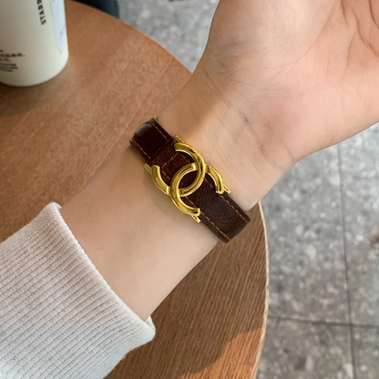 Double-C Leather Strap