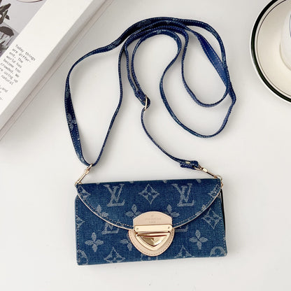 Crossbody Wallet Bag LV Style Case for iPhone 12-18 Pro & Pro Max