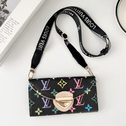 Crossbody Wallet Bag LV Style Case for iPhone 12-18 Pro & Pro Max