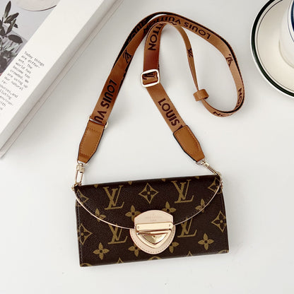 Crossbody Wallet Bag LV Style Case for iPhone 13-17 Series