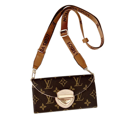 Crossbody Wallet Bag LV Style Case for iPhone 12-18 Pro & Pro Max