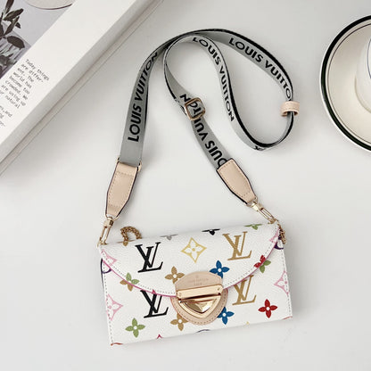 Crossbody Wallet Bag LV Style Case for iPhone 12-18 Pro & Pro Max