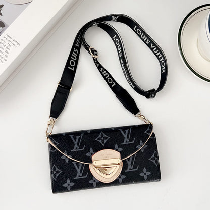 Crossbody Wallet Bag LV Style Case for iPhone 13-17 Series