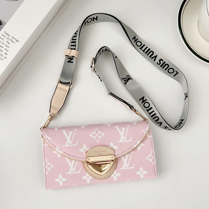 Crossbody Wallet Bag LV Style Case for iPhone 12-18 Pro & Pro Max