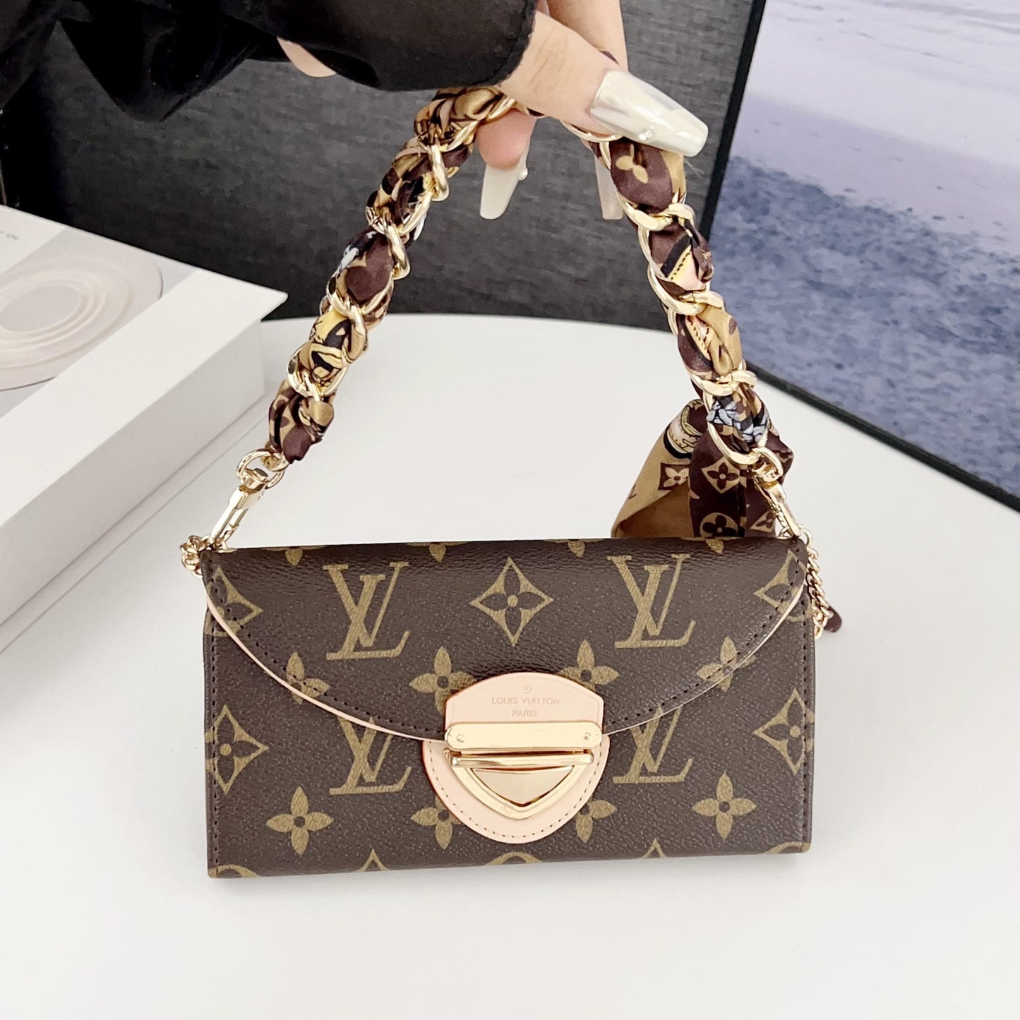 Crossbody Wallet Bag LV Style Case for iPhone 13-17 Series