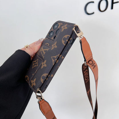 Side Card Holder Crossbody iPhone Case