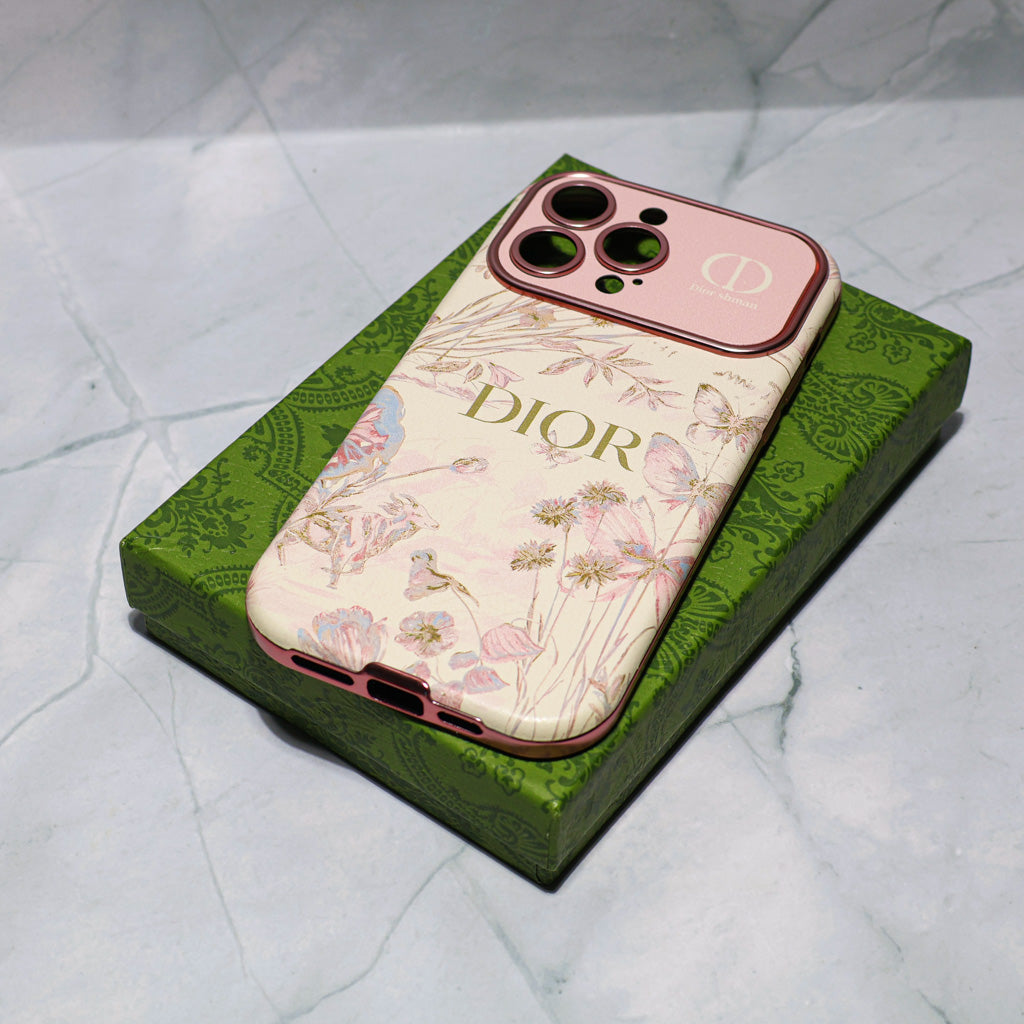 Dior Case Flower Style for iPhone 13 14 15 16 / Pro / Pro Max