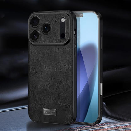 Shockproof TPU Hybrid Handmade Leather Phone Case For iPhone 17 / 16 / 15 / 14