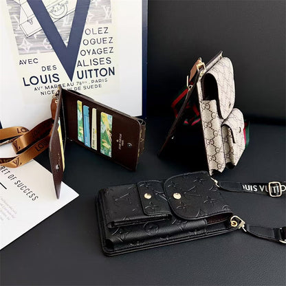 Luxury Louis Vuitton Monogram Multi-Pocket Crossbody Phone Bag